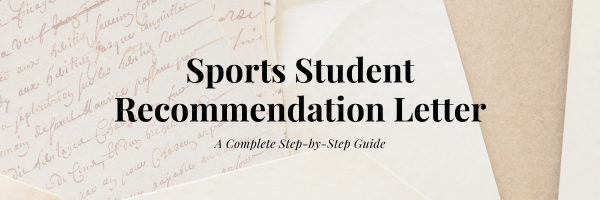 Sports student recommendation letter